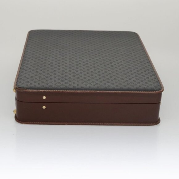 GUCCI Micro GG Canvas Trunk Black Gold Auth - Picture 5 of 16